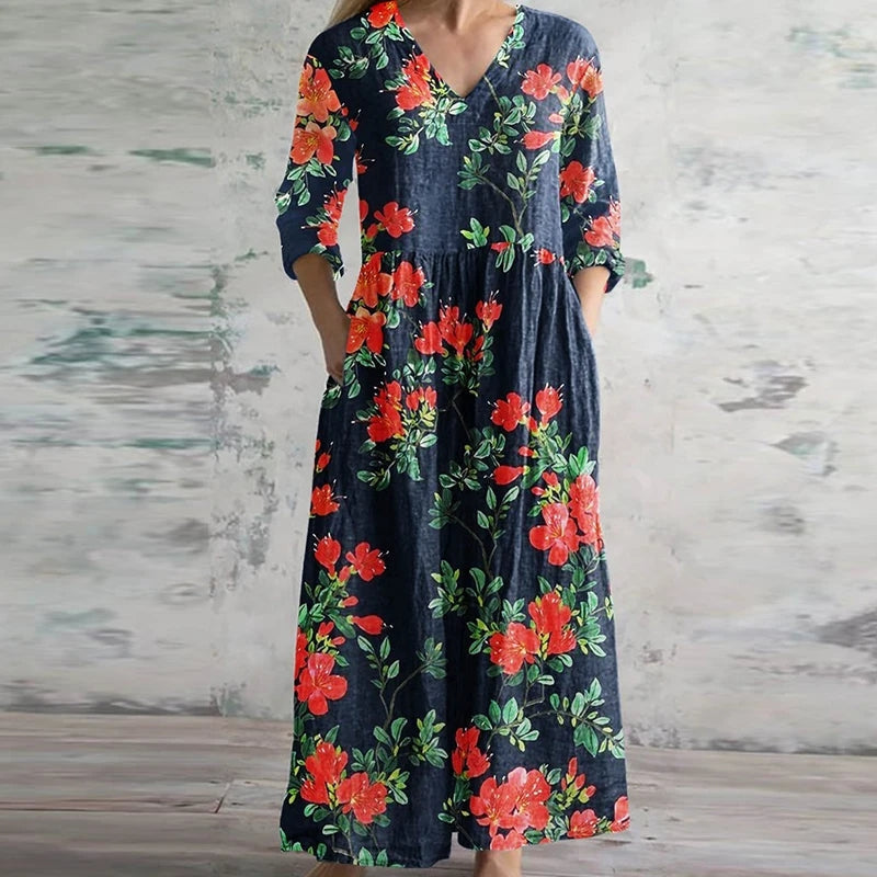 Jolie - Colorful Spring Floral Casual Dress