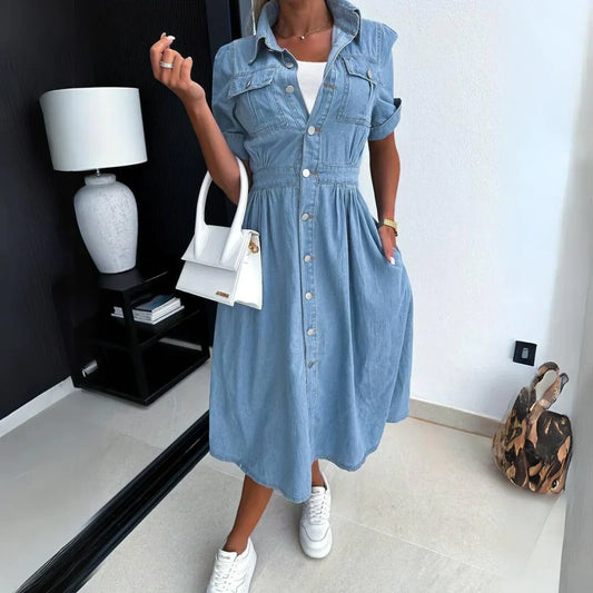 Jenna™ | Trendy denim dress