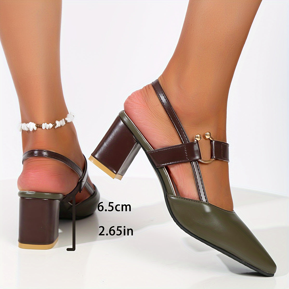 Elora | Pointed Toe Block Heel Shoes