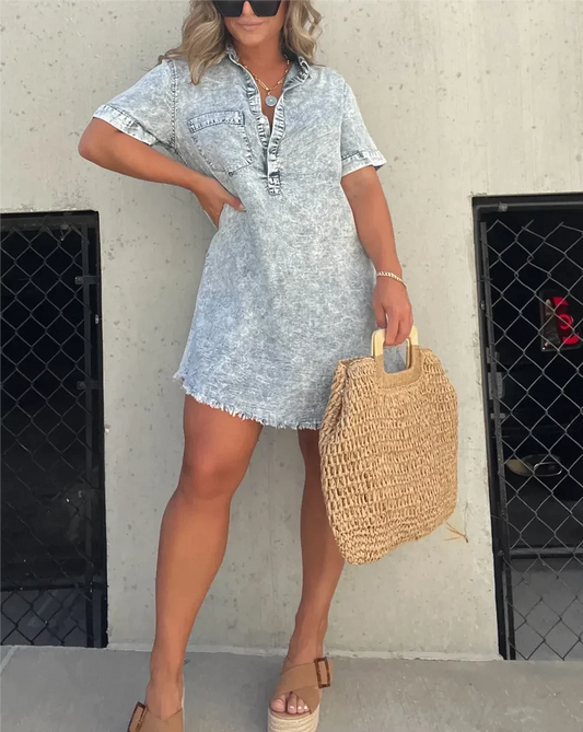 Veronique - Denim Shirt Dress