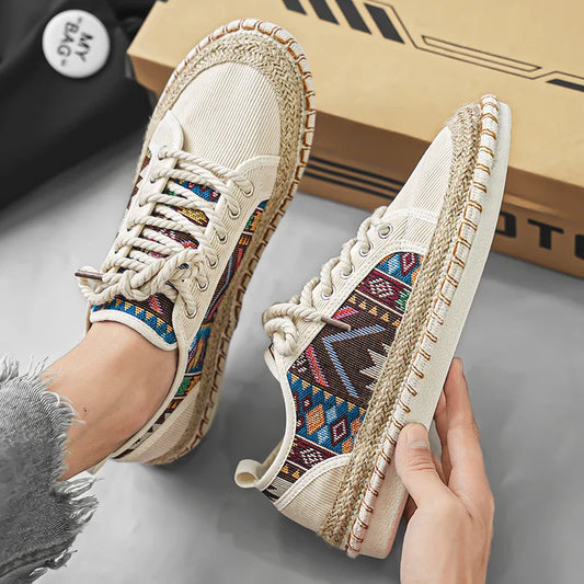 Sienna™ | Boho Lace-Up Sneakers